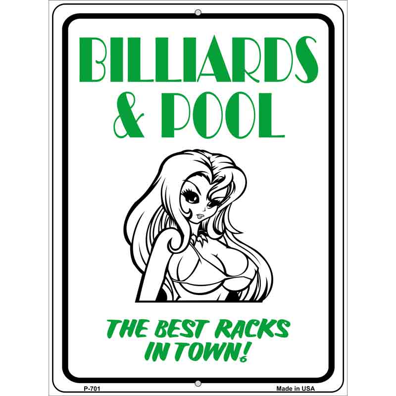 Billiards & Pool Wholesale Metal Novelty Parking SIGN