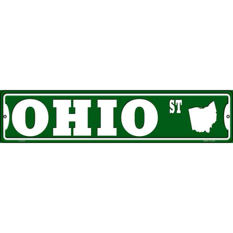 Ohio St Silhouette Wholesale Novelty Small Metal Street SIGN