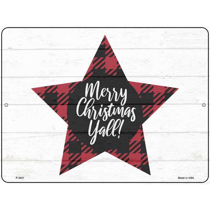 Merry CHRISTMAS Yall Wholesale Novelty Metal Parking Sign