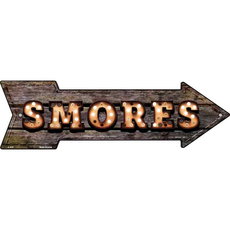 Smores Bulb Letters Wholesale Novelty Arrow SIGN