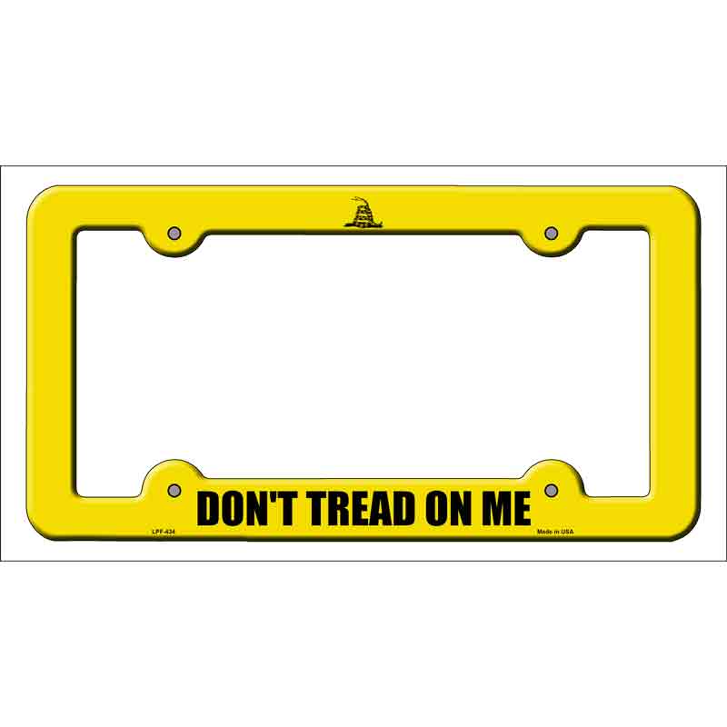Dont Tread Yellow Wholesale Novelty Metal License Plate FRAME