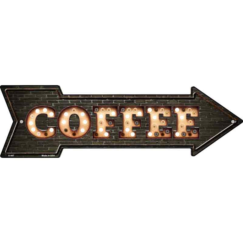 COFFEE Bulb Letters Wholesale Novelty Arrow Sign