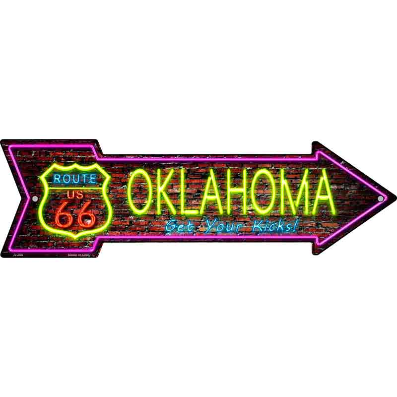 Oklahoma Neon Wholesale Novelty Metal Arrow SIGN