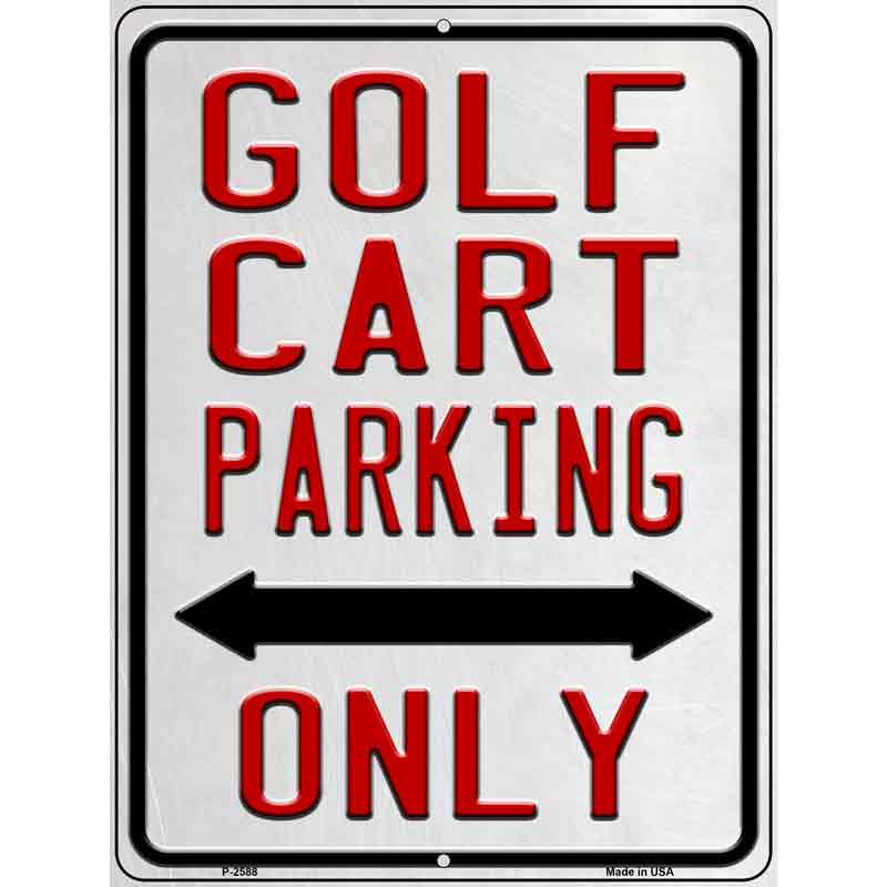Golf Cart Parking Only Wholesale Novelty Metal Parking Sign