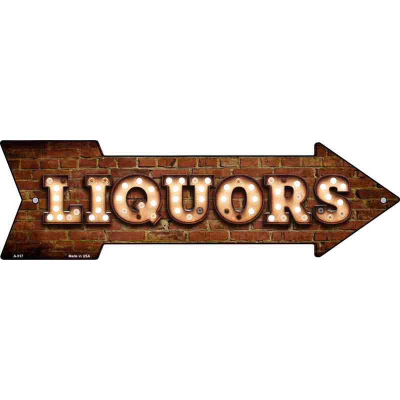 Liquors Bulb Letters Wholesale Novelty Arrow SIGN