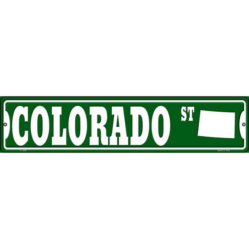 Colorado St Silhouette Wholesale Novelty Small Metal Street SIGN