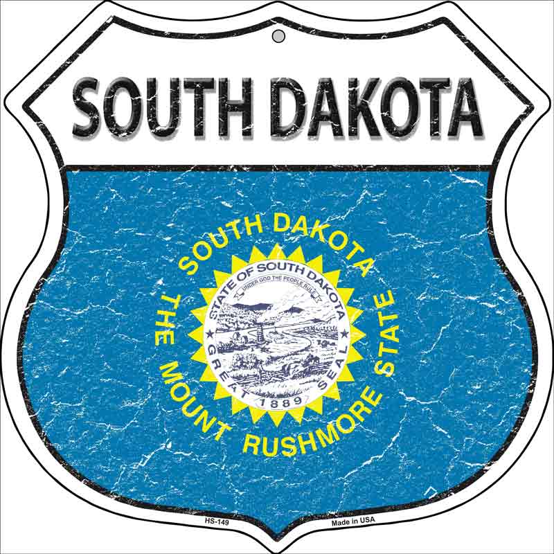 South Dakota State FLAG Highway Shield Wholesale Metal Sign