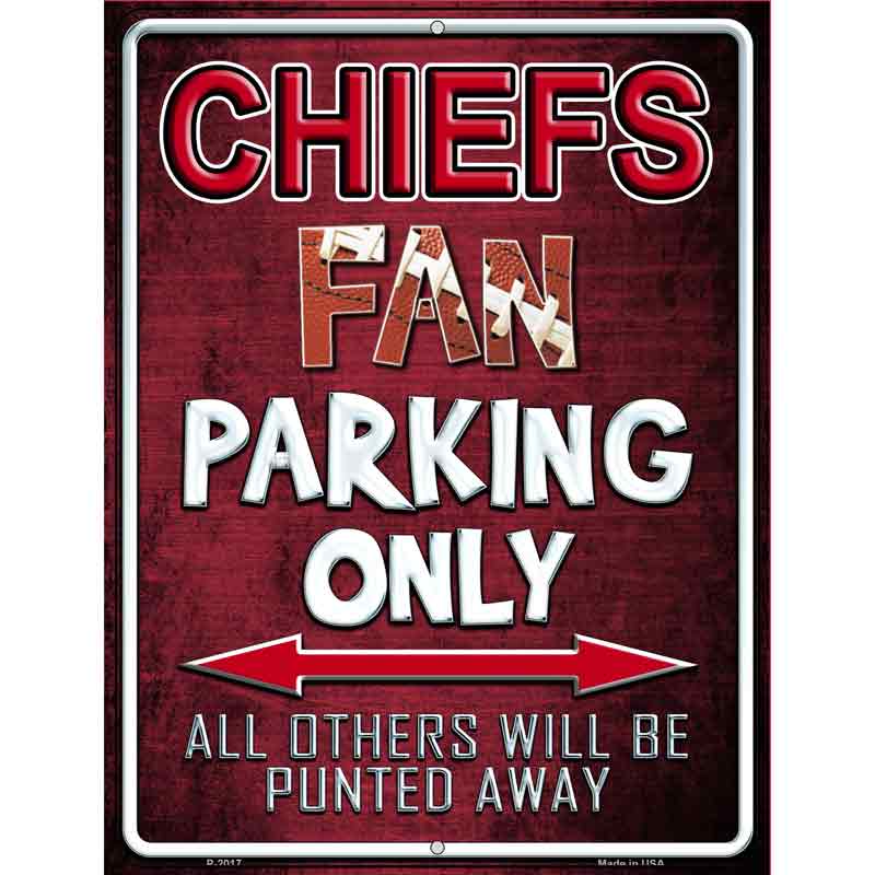 Chiefs Wholesale Metal Novelty Parking Sign