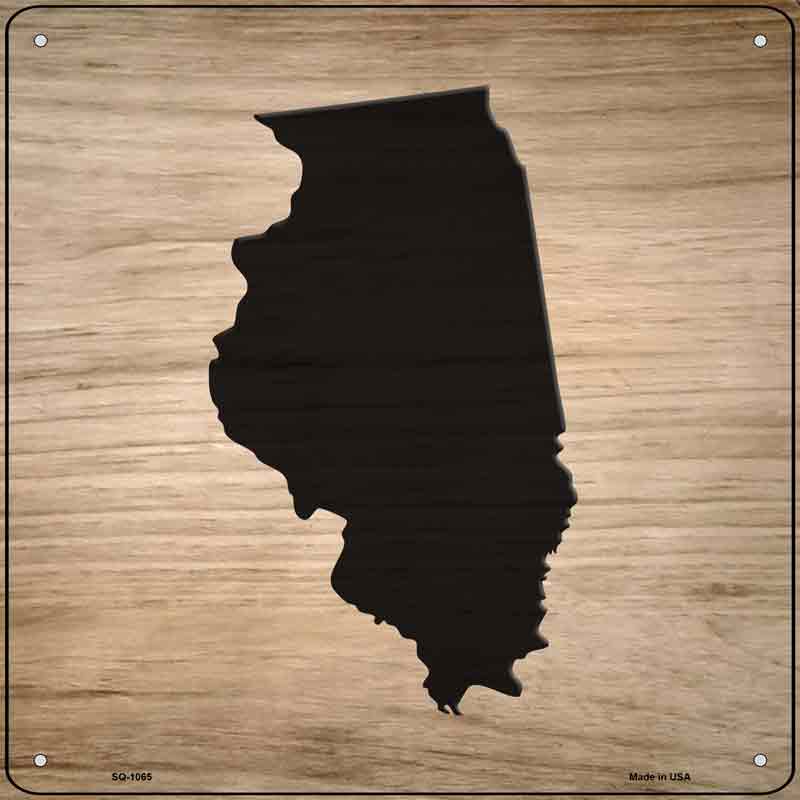 Illinois Shape Letter Tile Wholesale Novelty Metal Square SIGN