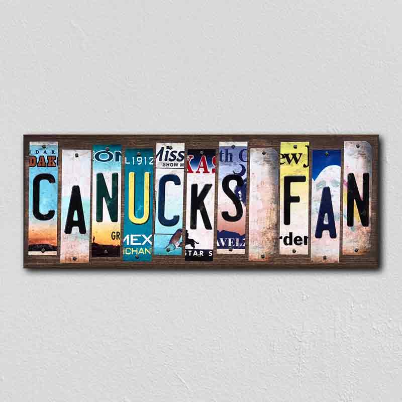 Canucks Fan Wholesale Novelty License Plate Strips Wood Sign