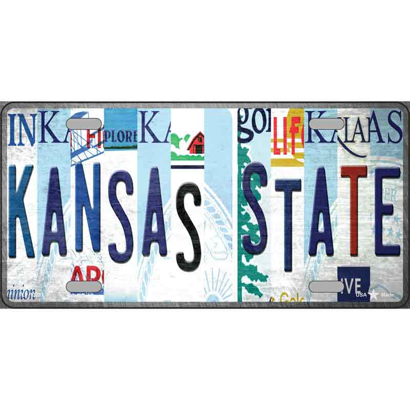 Kansas State Strip Art Wholesale Novelty Metal LICENSE PLATE Tag