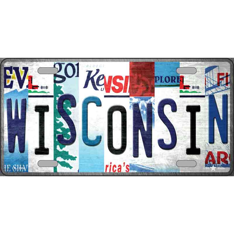 Wisconsin Strip Art Wholesale Novelty Metal LICENSE PLATE Tag