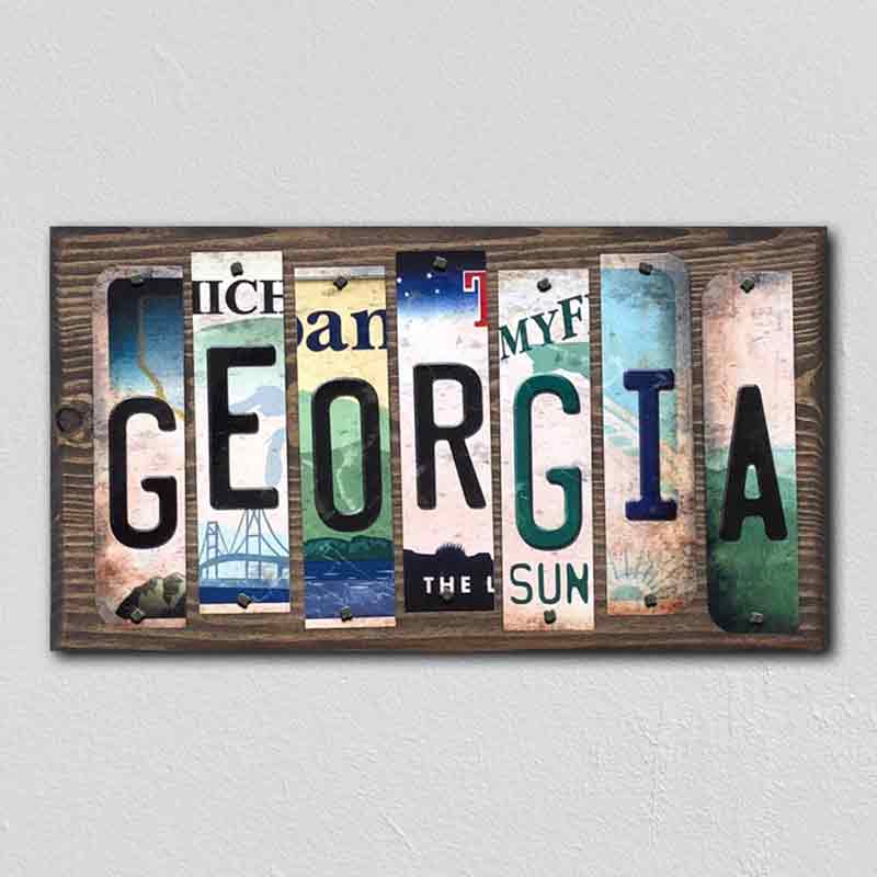 Georgia Wholesale Novelty License Plate Strips Wood Sign