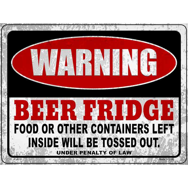 Warning Beer Fridge Wholesale Novelty Metal Parking SIGN