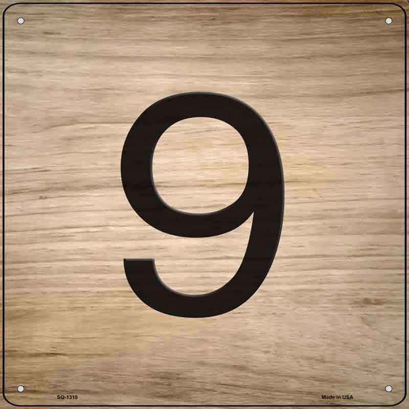 9 Number Tiles Wholesale Novelty Metal Square SIGN