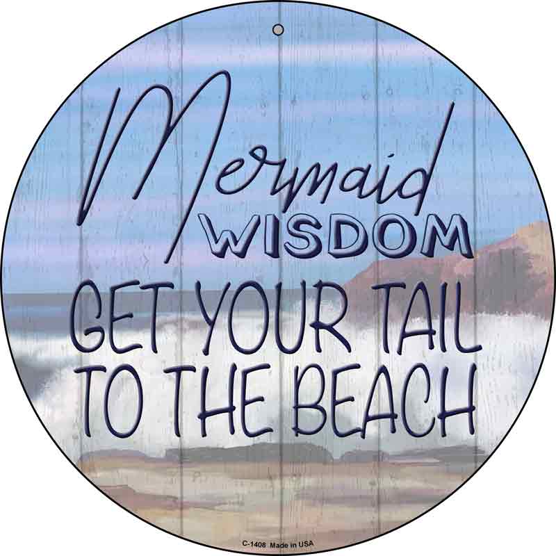 Mermaid Wisdom Wholesale Novelty Metal Circular Sign