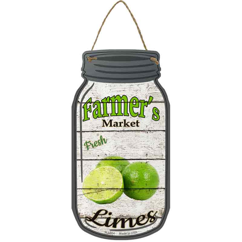 Limes Farmers Market Wholesale Novelty Metal Mason Jar SIGN