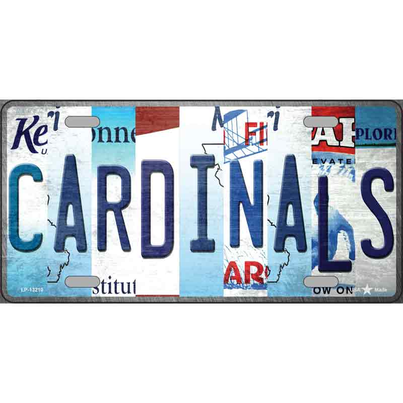 Cardinals Strip Art Wholesale Novelty Metal License Plate Tag LP-13210