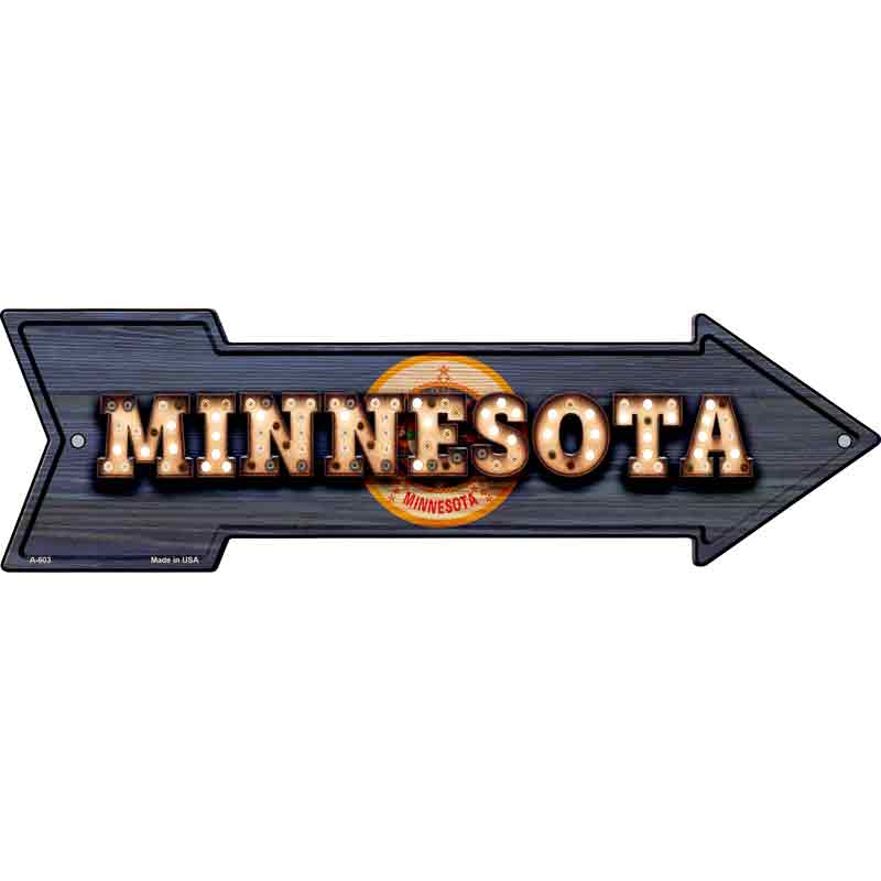 Minnesota Bulb Lettering With State FLAG Wholesale Novelty Arrows