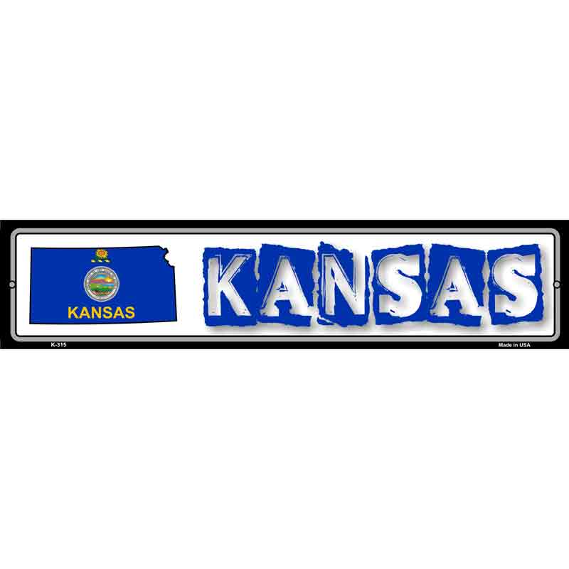Kansas State Outline Wholesale Novelty Metal Vanity Small Street SIGN