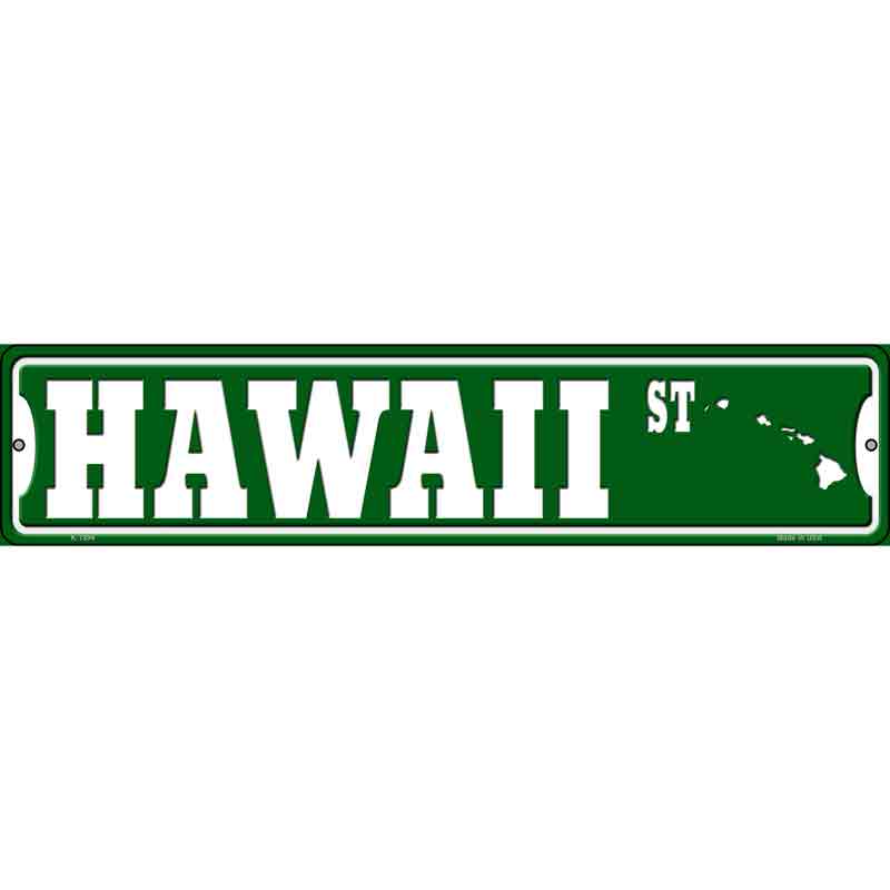 Hawaii St Silhouette Wholesale Novelty Small Metal Street SIGN
