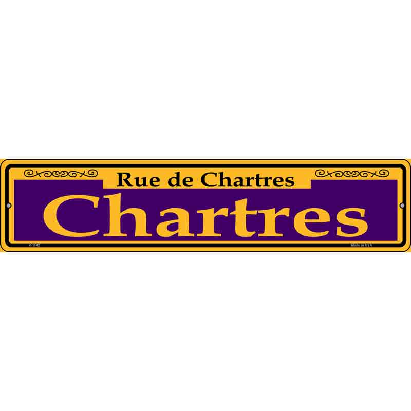 Chartres Purple Wholesale Novelty Small Metal Street Sign