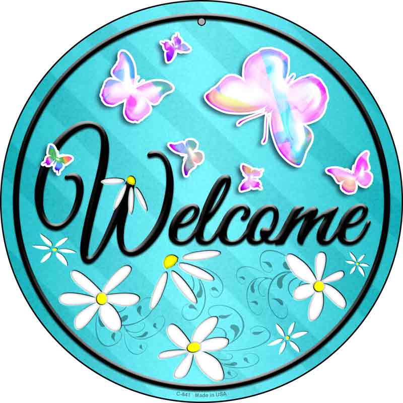 Welcome Wholesale Novelty Metal Circular SIGN