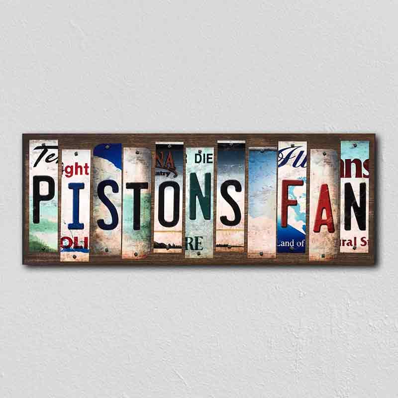 Pistons Fan Wholesale Novelty License Plate Strips Wood Sign