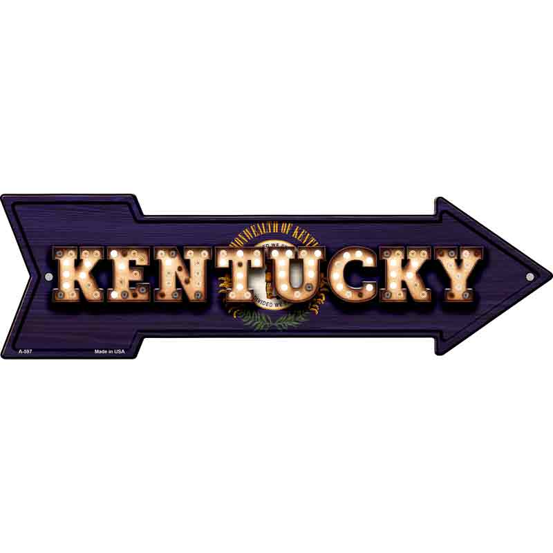 Kentucky Bulb Lettering With State FLAG Wholesale Novelty Arrows