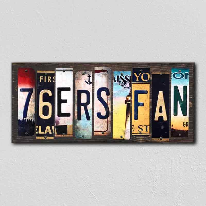 76ers Fan Wholesale Novelty License Plate Strips Wood Sign