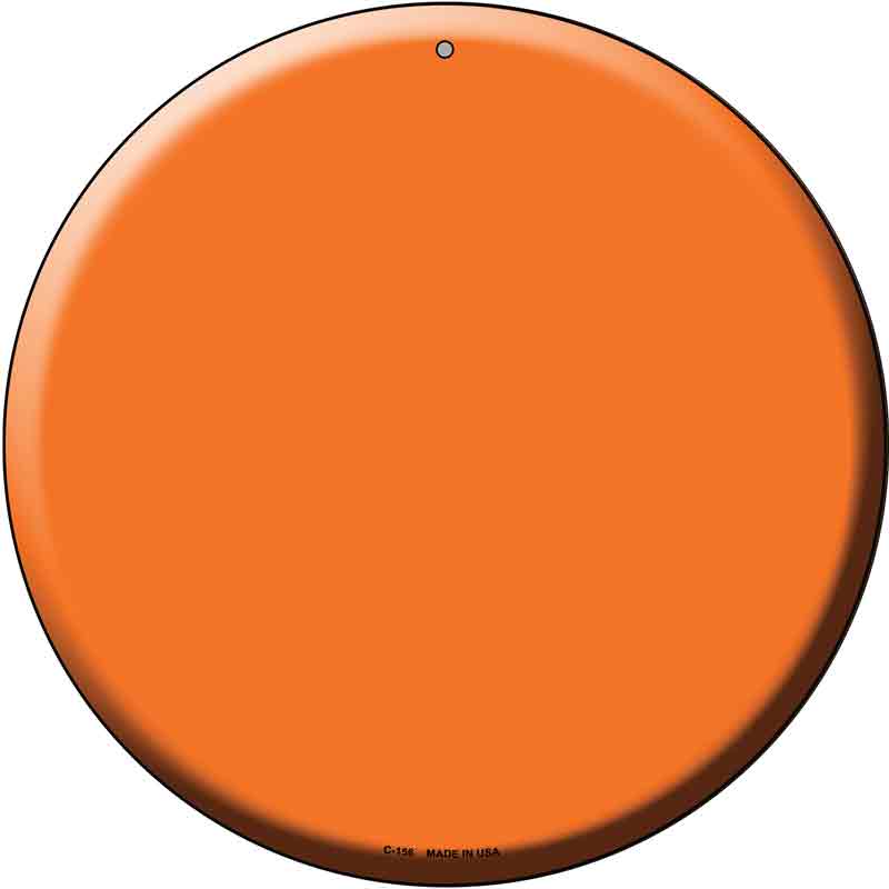 Orange Wholesale Novelty Metal Circular SIGN