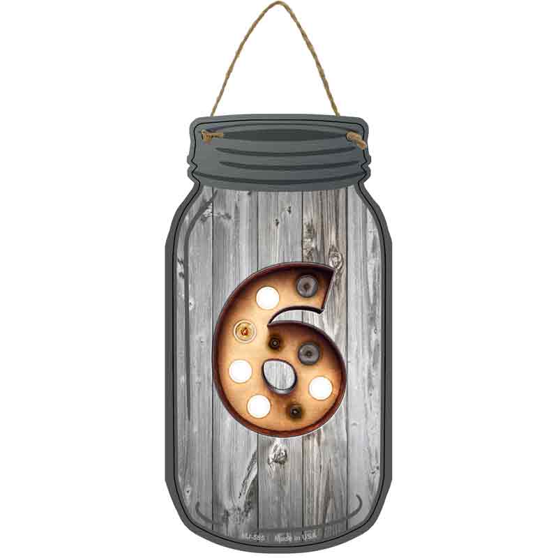 6 Bulb Lettering Wholesale Novelty Metal Mason Jar SIGN