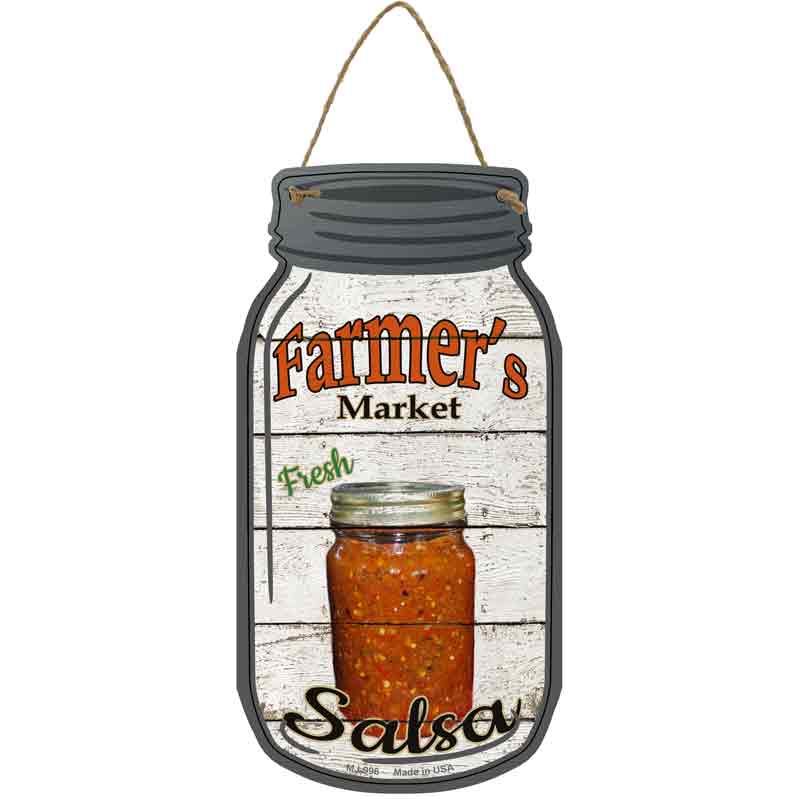 Salsa Farmers Market Wholesale Novelty Metal Mason Jar SIGN