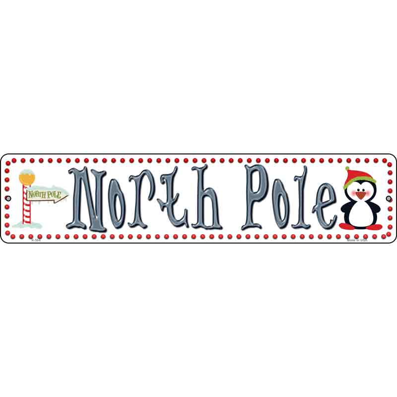 North Pole Wholesale Novelty Metal Small Street Sign