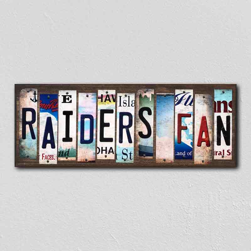 Raiders FAN Wholesale Novelty License Plate Strips Wood Sign
