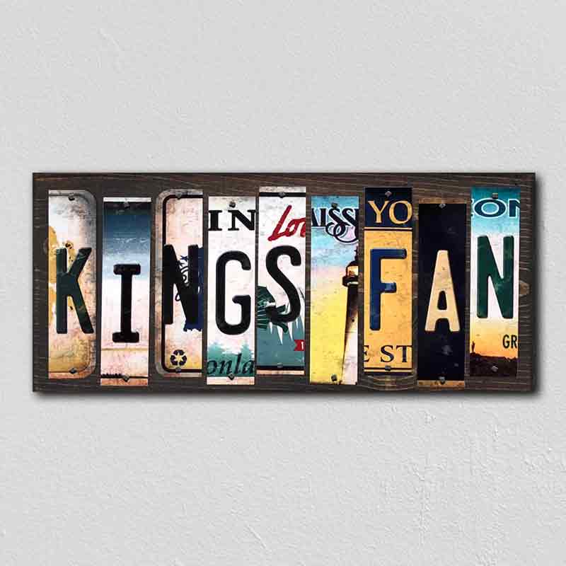 Kings Fan Wholesale Novelty License Plate Strips Wood Sign WS-433
