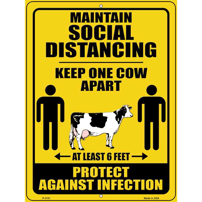 Keep One Cow Apart Wholesale Novelty Parking SIGN