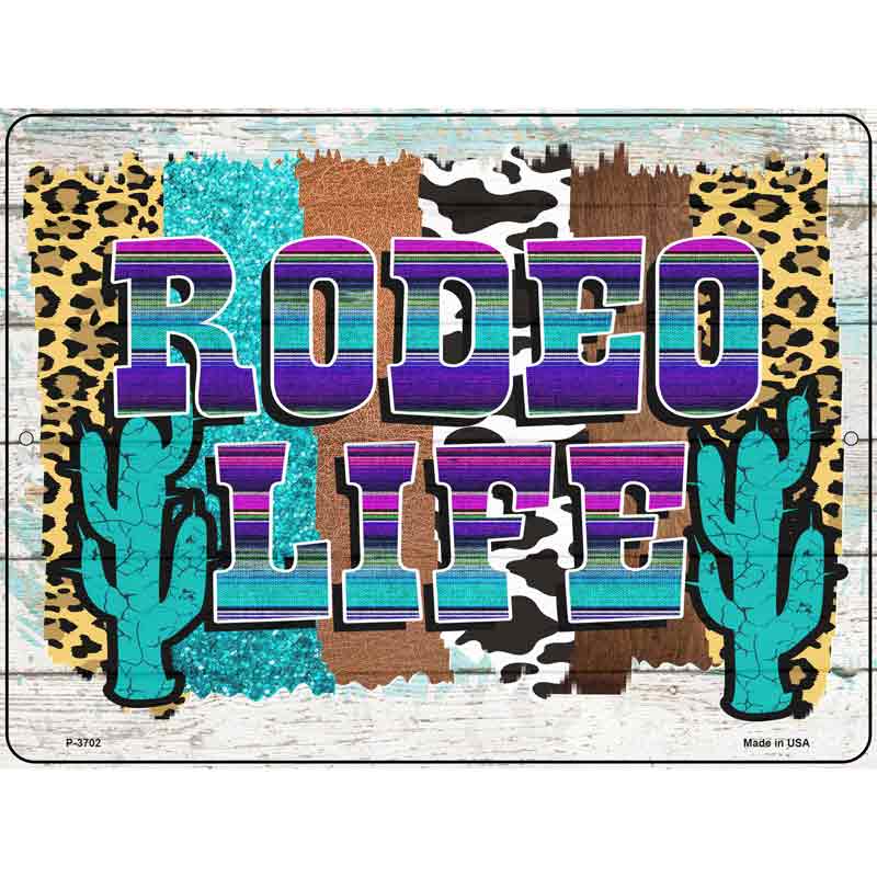 Rodeo Life Turquoise Wholesale Novelty Metal Parking SIGN