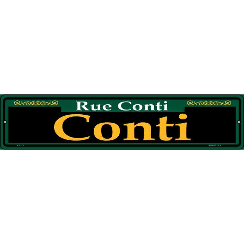 Conti Green Wholesale Novelty Small Metal Street Sign