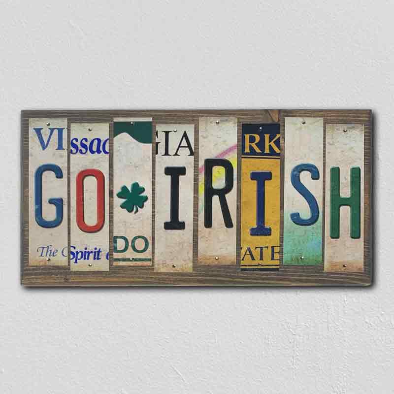 Go Irish Wholesale Novelty License Plate Strips Wood Sign