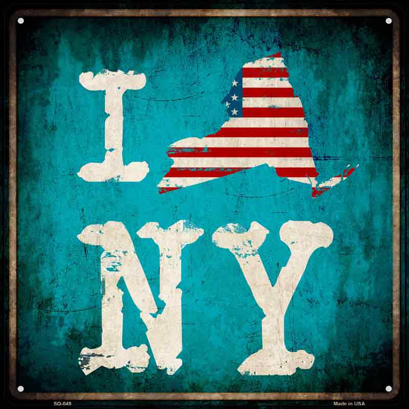 I Love New York Wholesale Novelty Metal Square SIGN