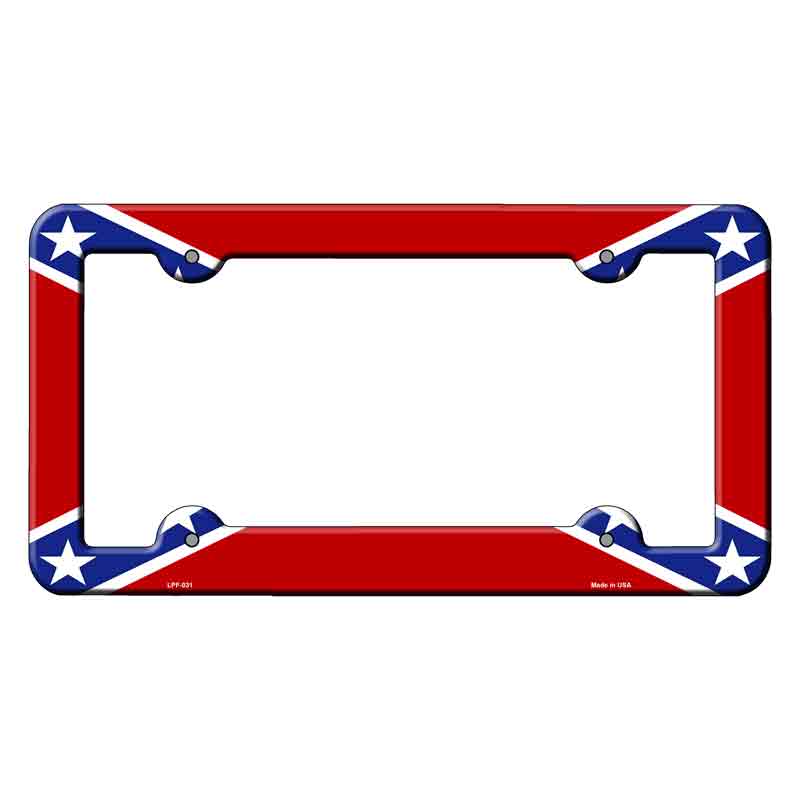 Confederate Flag Wholesale Novelty Metal License Plate FRAME
