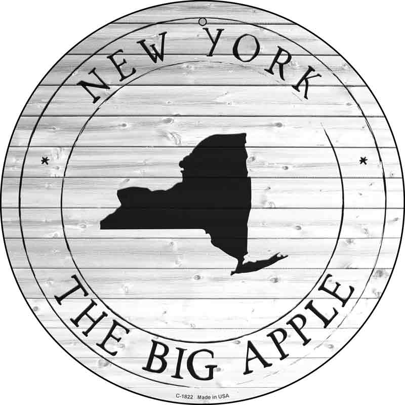 NEW York Big Apple Wholesale Novelty Metal Circle Sign C-1822