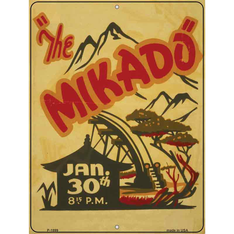 The Mikado VINTAGE Poster Wholesale Parking Sign