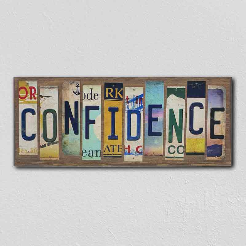 Confidence Wholesale Novelty License Plate Strips Wood Sign