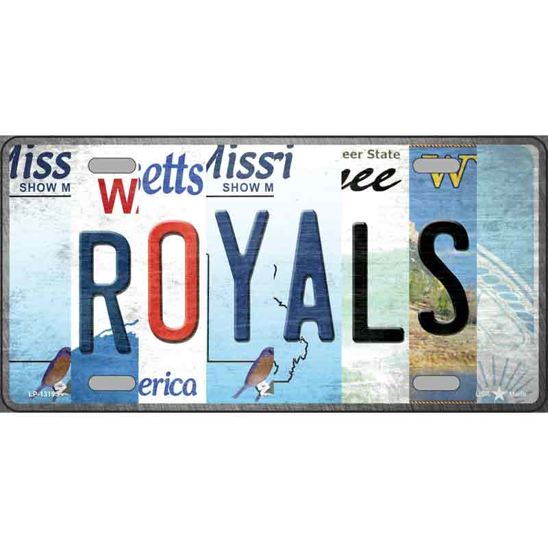 Royals Strip Art Wholesale Novelty Metal License Plate Tag