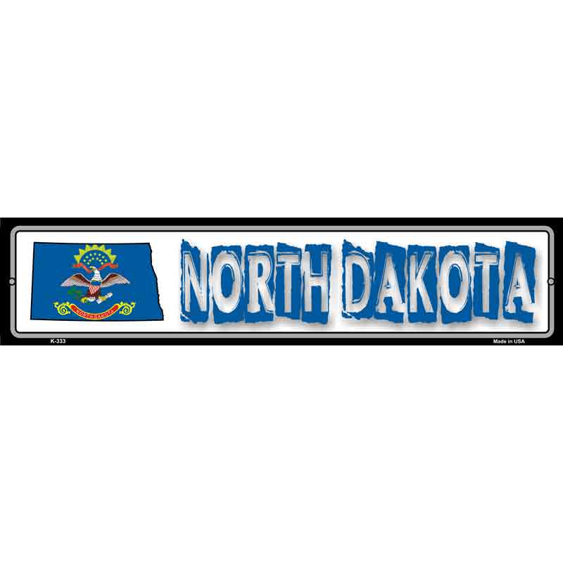 North Dakota State Outline Wholesale Novelty Metal Vanity Small Street SIGN