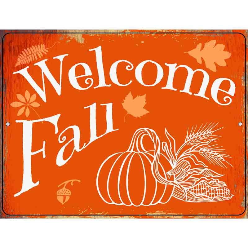 Welcome Fall Wholesale Metal Novelty Parking Sign