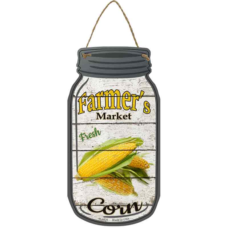 Corn Farmers Market Wholesale Novelty Metal Mason Jar SIGN