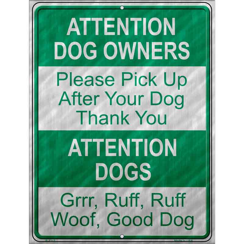 DOG Owners Wholesale Metal Novelty Parking Sign